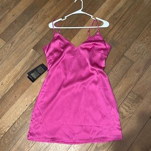 Bebe pink silk dress